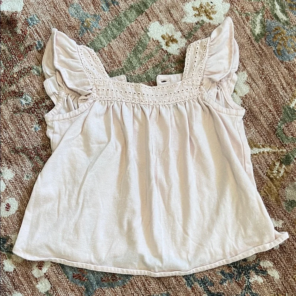 GAP Kids' Light Pink Ruffle Sleeve Blouse